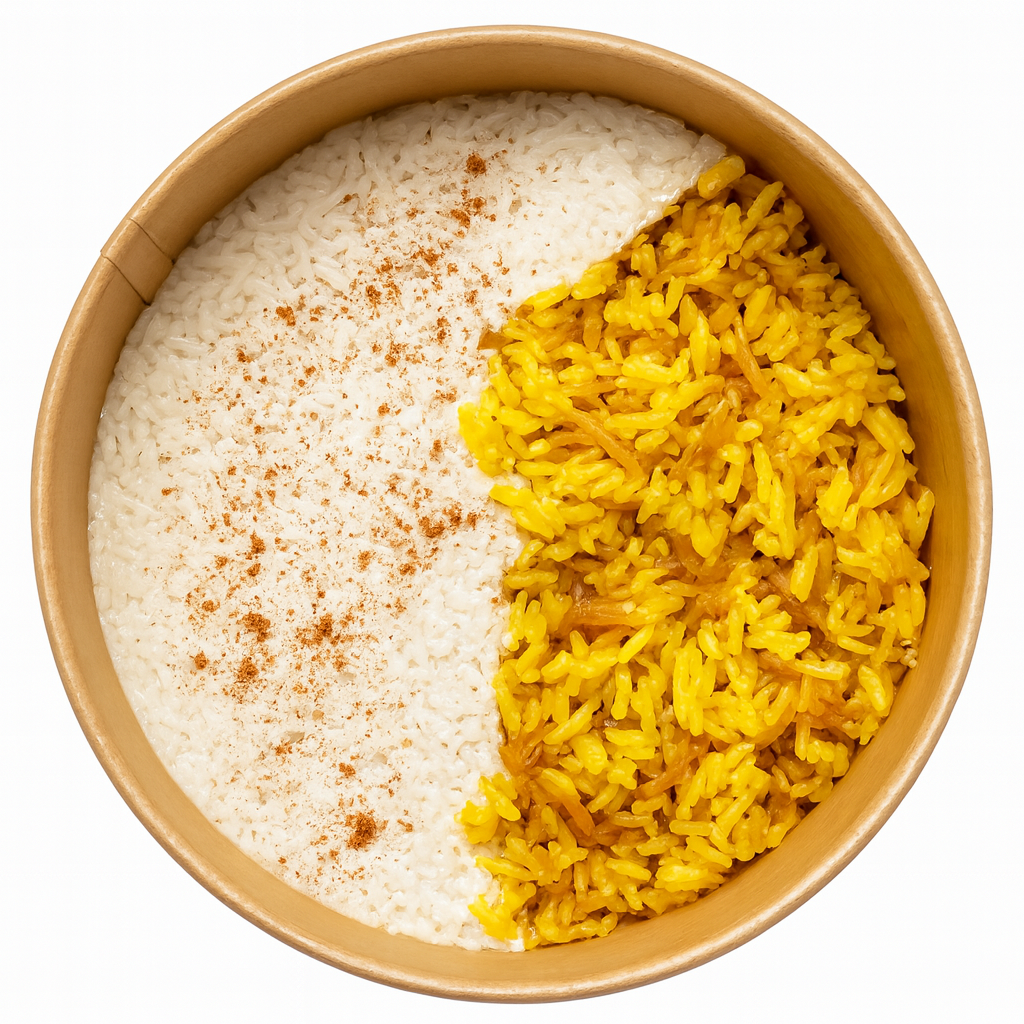 Pollo en salsa de almendras con arroz ár